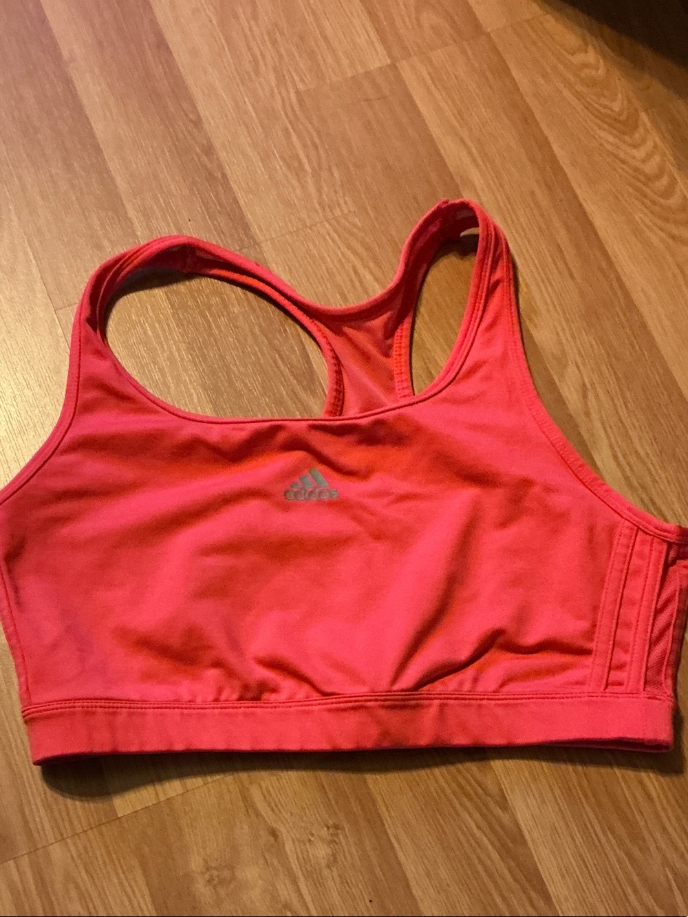 adidas Coral Pink Racerback Sports Bra